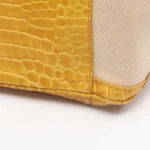 Celine Yellow Croc embossed Boogie Bag