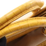 Celine Yellow Croc embossed Boogie Bag