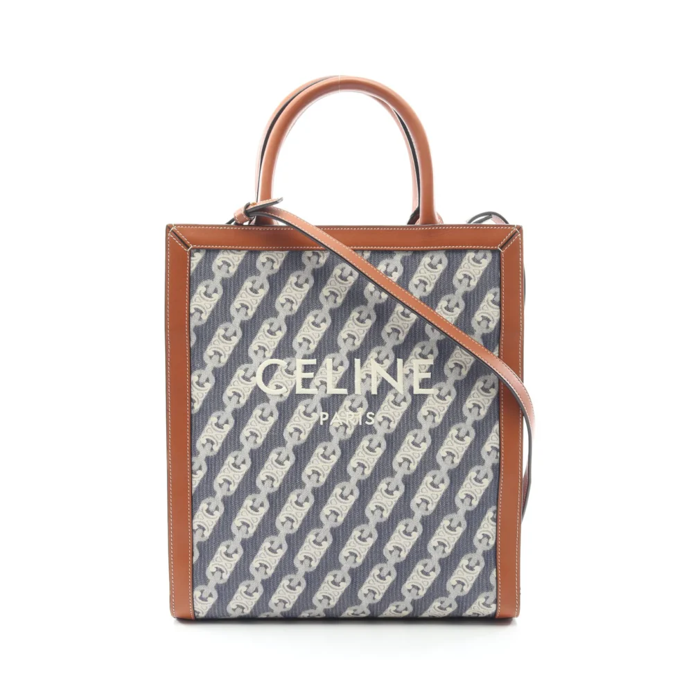 Celine Indigo Maillot Triomphe Tote