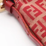 Fendi Red Zucchino Shoulder Bag