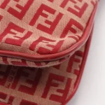 Fendi Red Zucchino Shoulder Bag