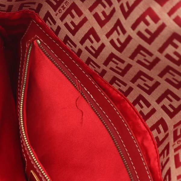 Fendi Red Zucchino Shoulder Bag