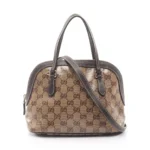 Gucci Dark Brown GG Crystal Handbag