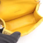 Miu Miu Yellow Velutto Matelassé Chain Micro Bag