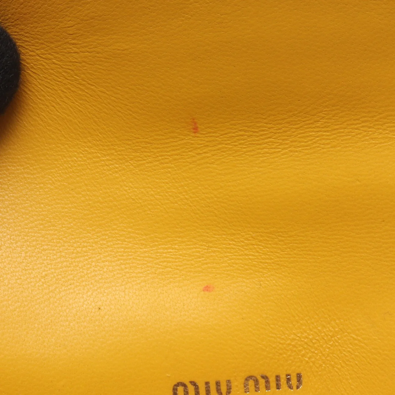 Miu Miu Yellow Velutto Matelassé Chain Micro Bag - Image 5