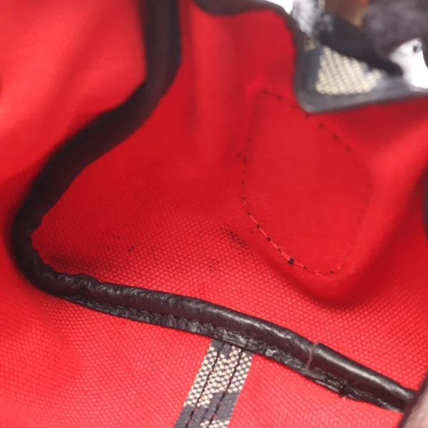 Valentino Garavani Navy Red Canvas Bowler Bag