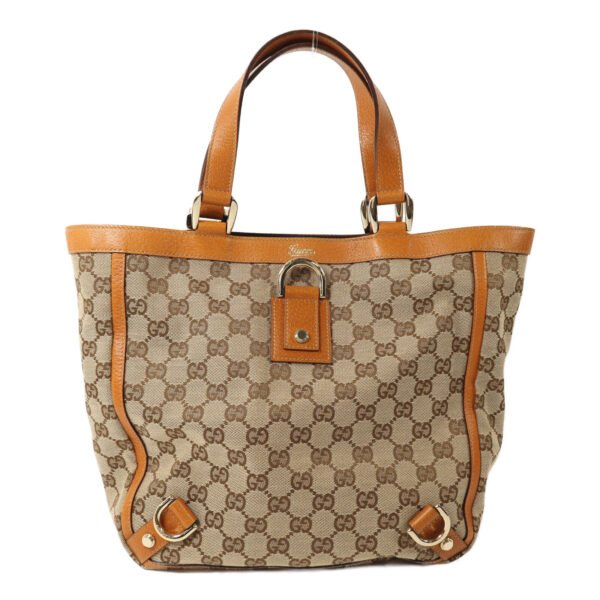 Gucci Beige GG Canvas Handbag