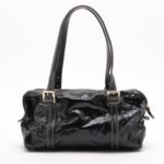 Gucci Black Leather Interlocking G Handbag