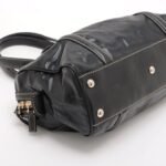 Gucci Black Leather Interlocking G Handbag