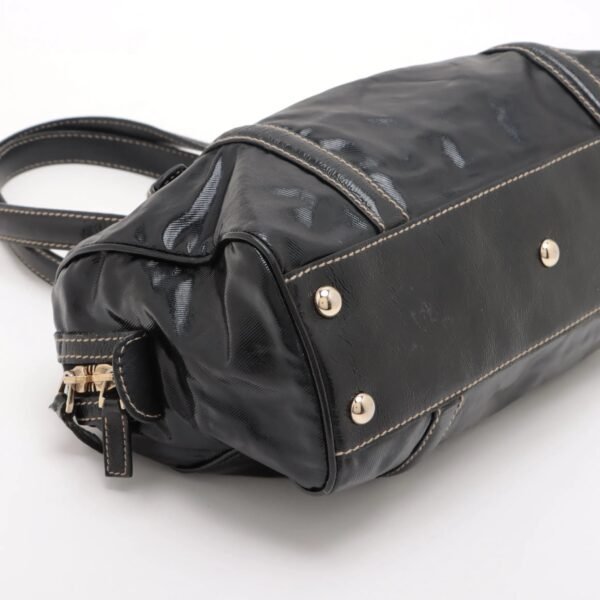 Gucci Black Leather Interlocking G Handbag