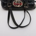 Gucci Black Leather Interlocking G Handbag