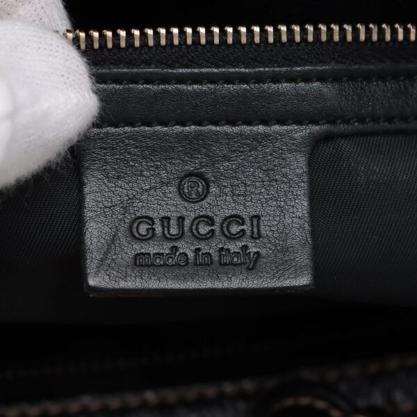 Gucci Black Leather Interlocking G Handbag