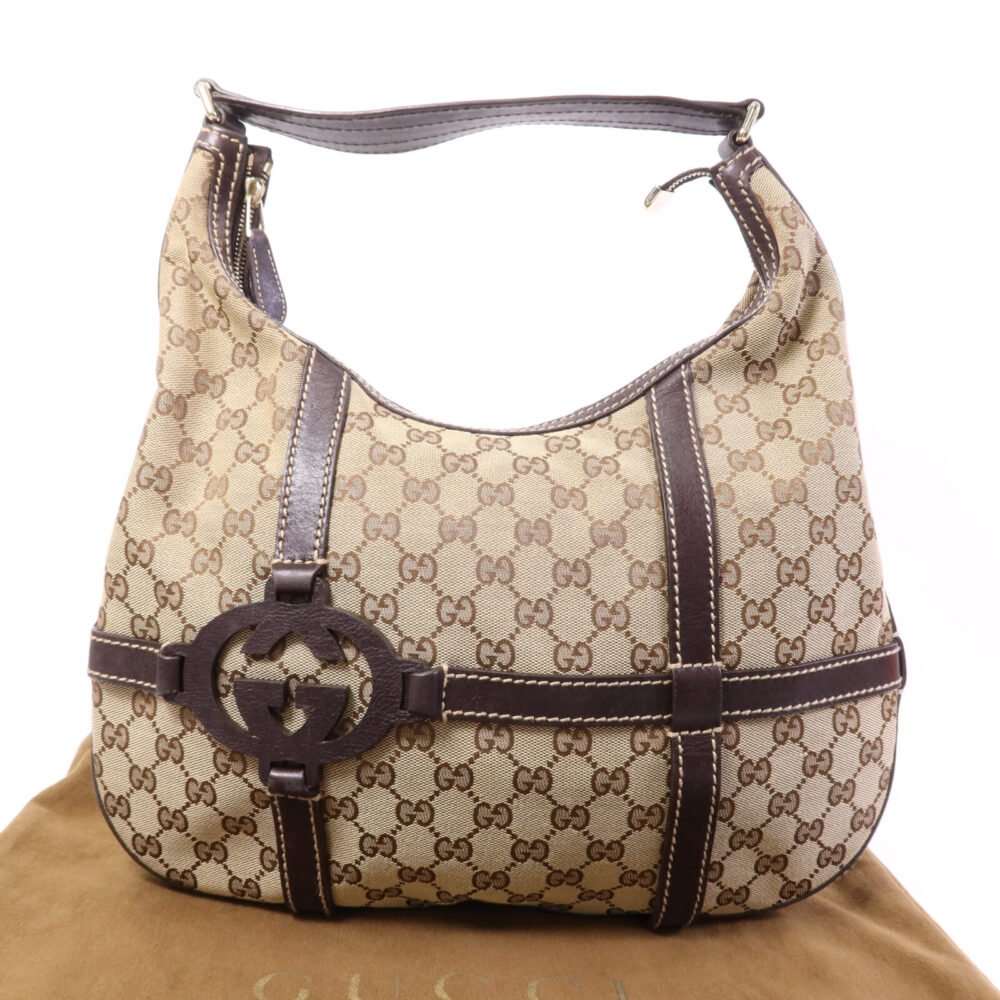 Gucci Brown GG Canvas Shoulder Bag