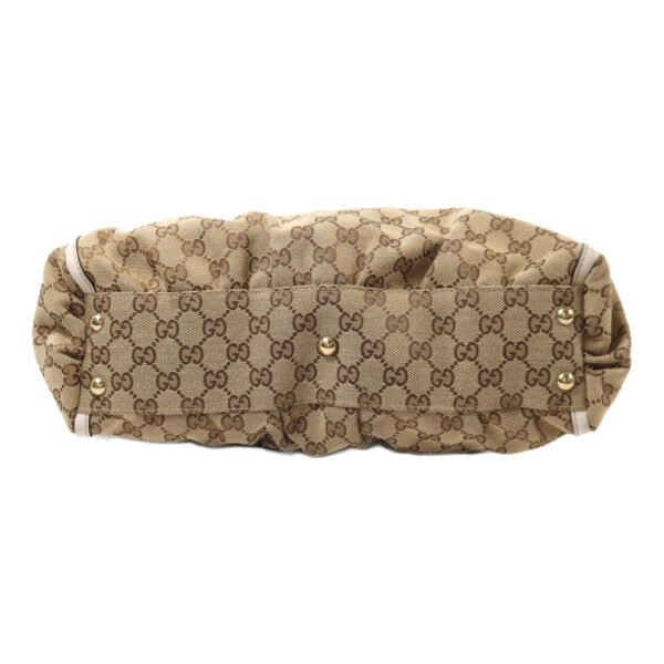 Gucci White Handle GG Canvas Shoulder Bag