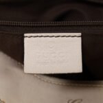 Gucci White Handle GG Canvas Shoulder Bag