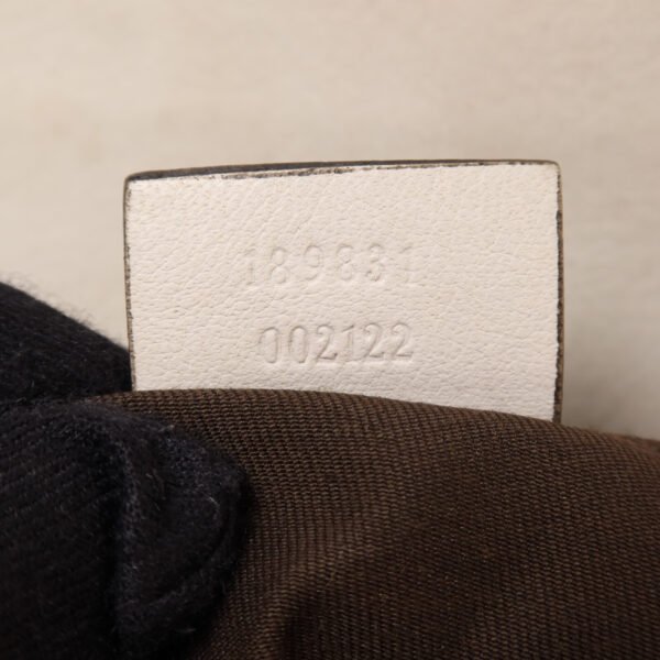 Gucci White Handle GG Canvas Shoulder Bag