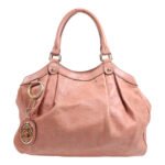 Gucci Pink Calfskin Leather Shoulder Bag