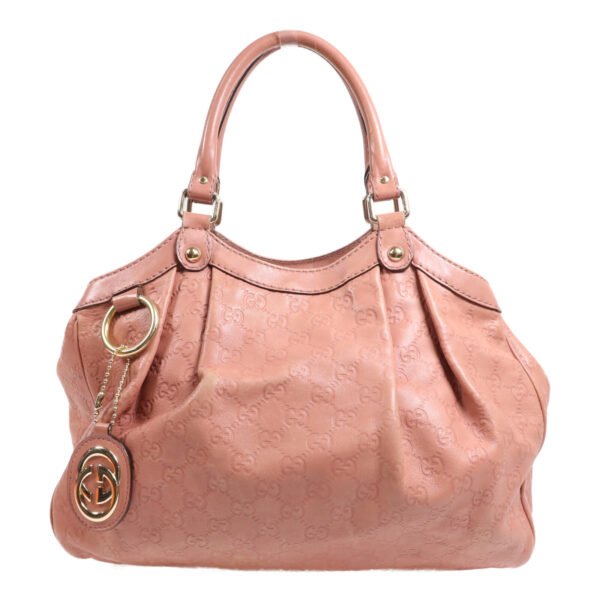 Gucci Pink Calfskin Leather Shoulder Bag