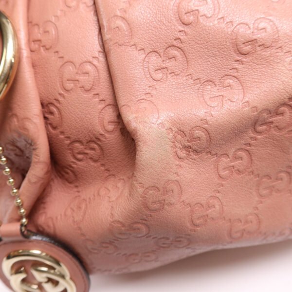 Gucci Pink Calfskin Leather Shoulder Bag