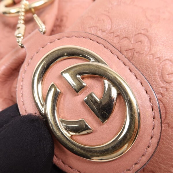 Gucci Pink Calfskin Leather Shoulder Bag