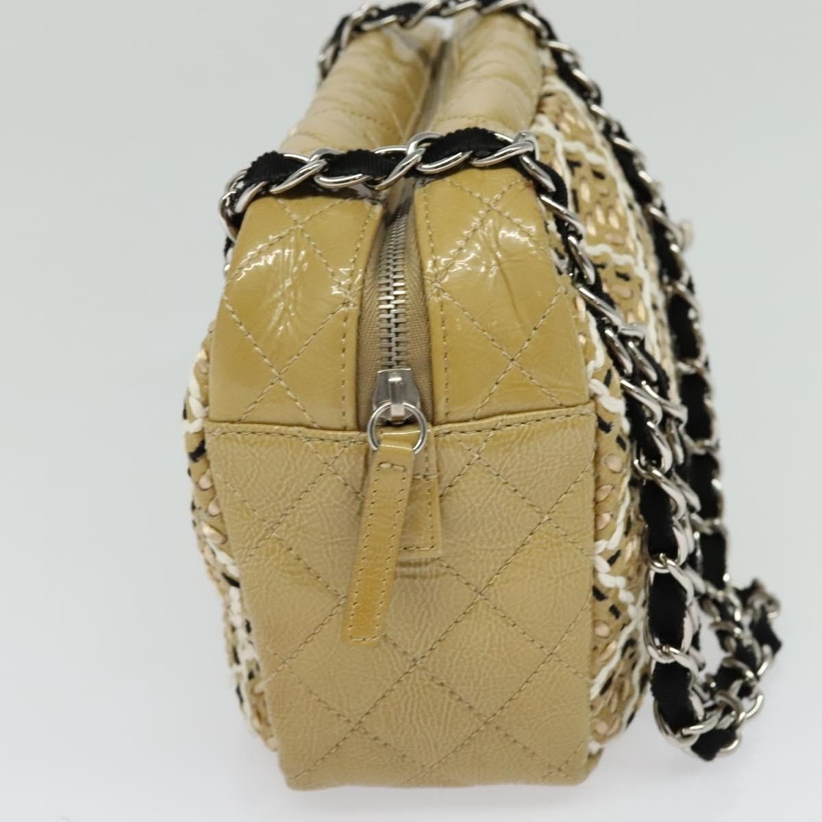Chanel Camera Case Woven Stitch Patent Chain Bag - Image 3
