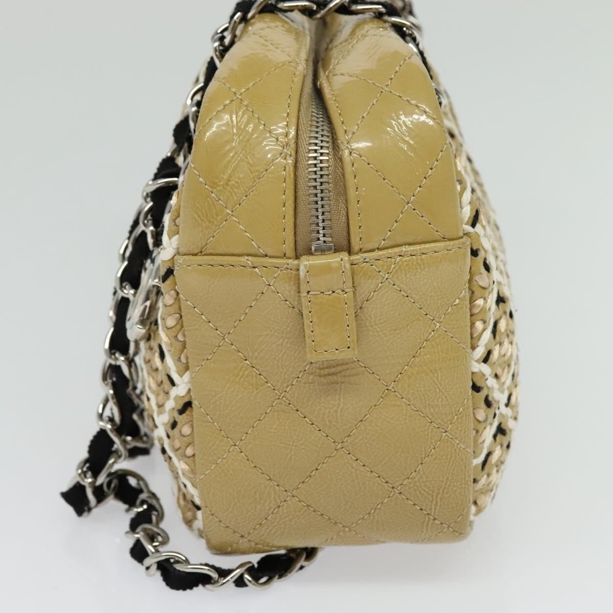 Chanel Camera Case Woven Stitch Patent Chain Bag - Image 5