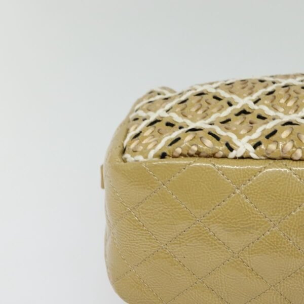 Chanel Camera Case Woven Stitch Patent Chain Bag