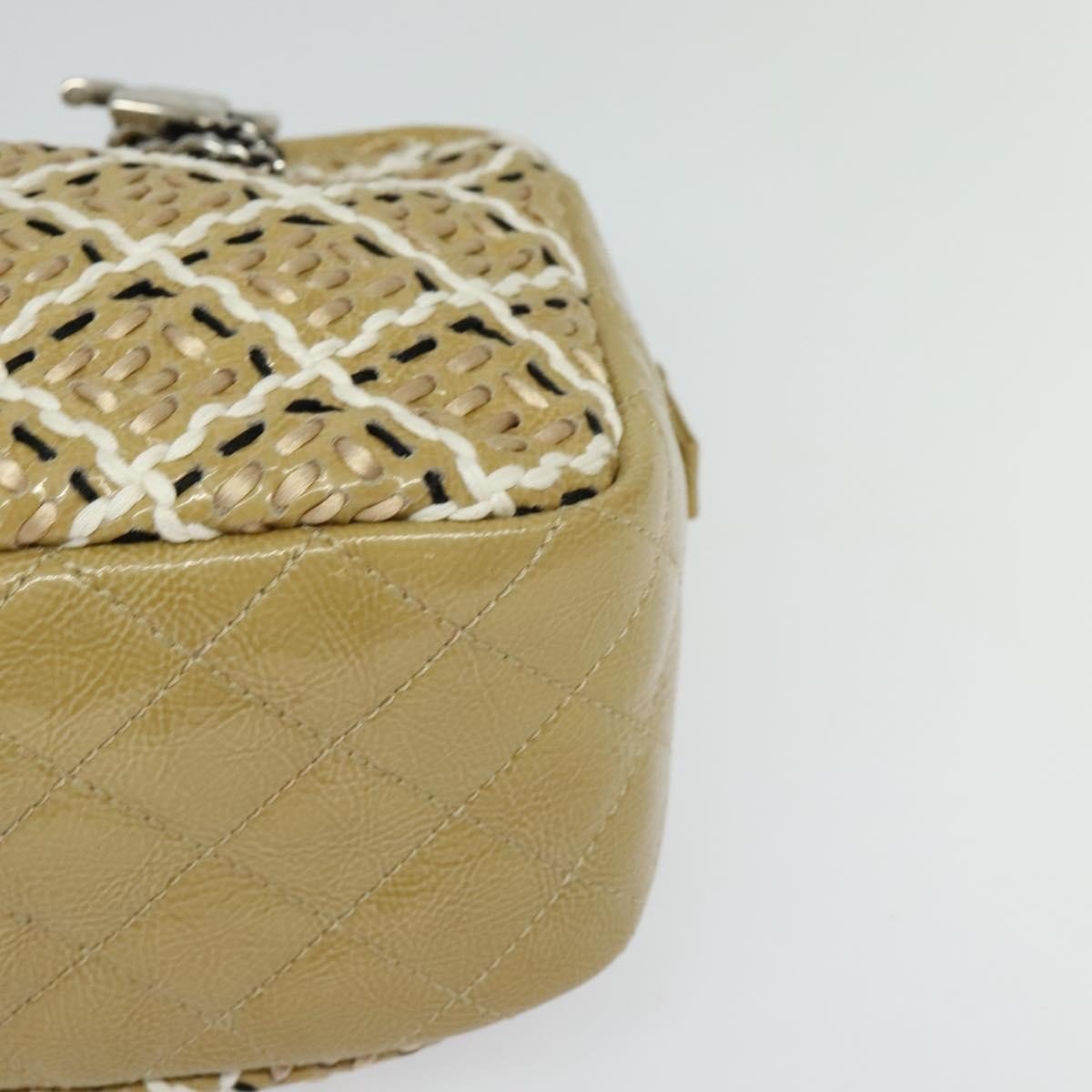 Chanel Camera Case Woven Stitch Patent Chain Bag - Image 11