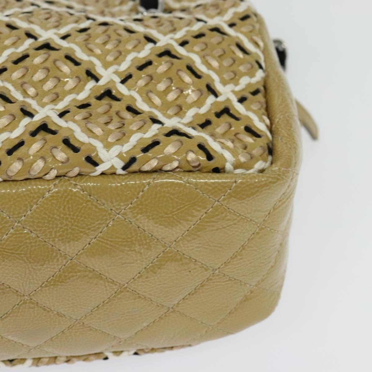Chanel Camera Case Woven Stitch Patent Chain Bag - Image 13