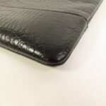Chanel Black Crocodile Embossed Gabrielle O-Case Wristlet Pouch