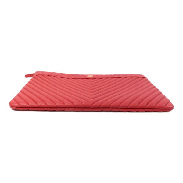 Chanel Red CC Calfskin Clutch