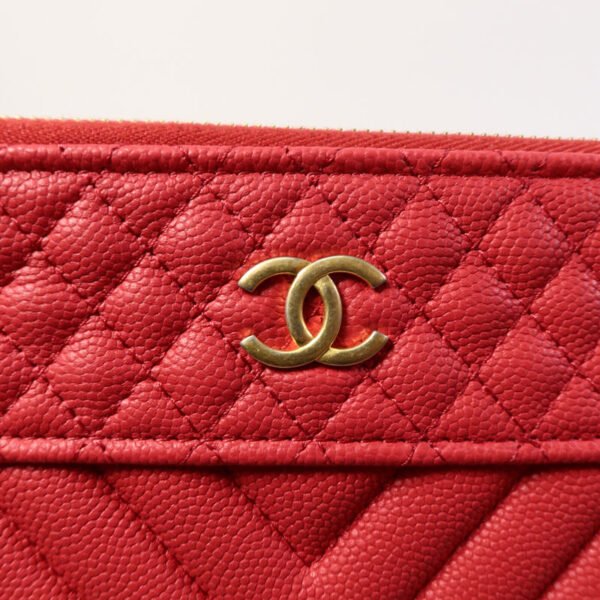 Chanel Red CC Calfskin Clutch