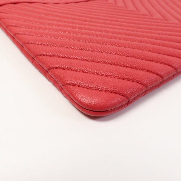 Chanel Red CC Calfskin Clutch