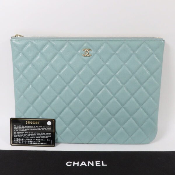 Chanel Blue CC Pouch