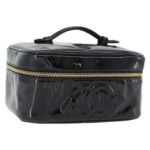 Chanel Black Vintage Timeless Cosmetic Case