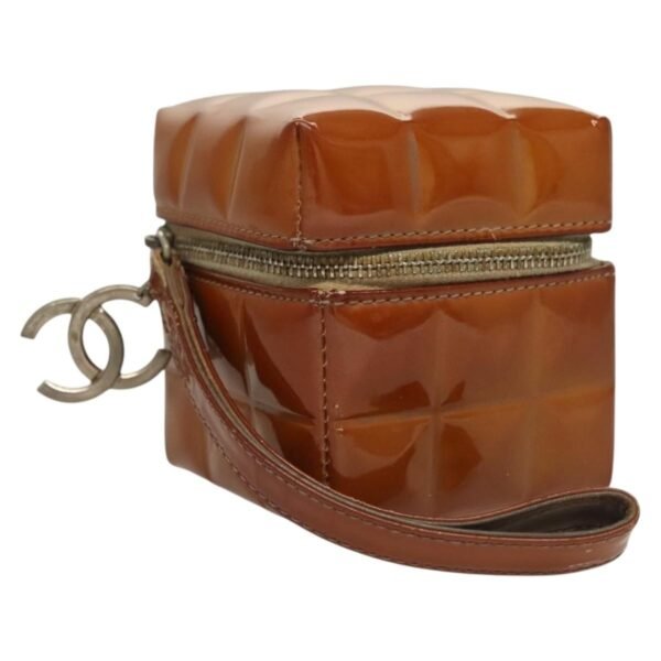 Chanel Brown Patent Rubik's Cube Wristlet