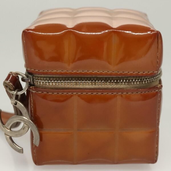 Chanel Brown Patent Rubik's Cube Wristlet