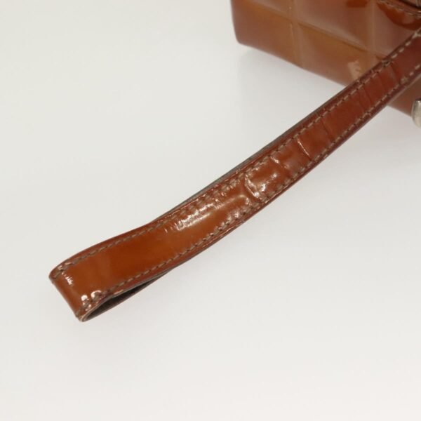 Chanel Brown Patent Rubik's Cube Wristlet