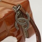 Chanel Brown Patent Rubik's Cube Wristlet