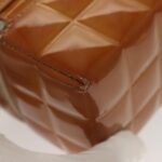 Chanel Brown Patent Rubik's Cube Wristlet