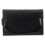 Chanel Black Cameilia Flap Clutch