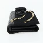 Chanel Black Cameilia Flap Clutch