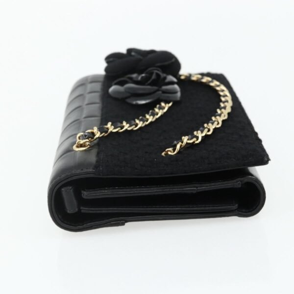 Chanel Black Cameilia Flap Clutch