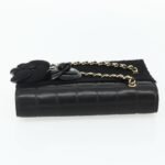 Chanel Black Cameilia Flap Clutch