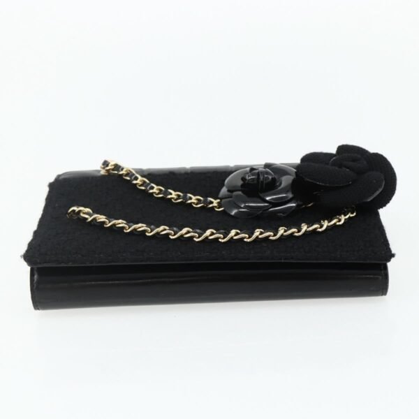Chanel Black Cameilia Flap Clutch