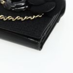Chanel Black Cameilia Flap Clutch