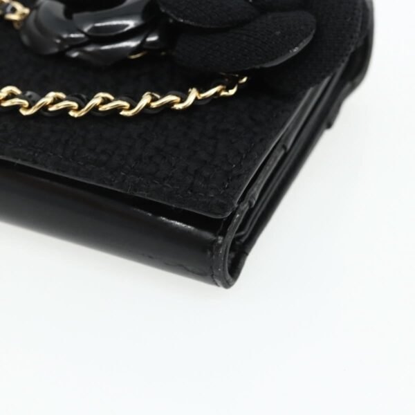 Chanel Black Cameilia Flap Clutch