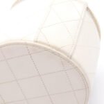 Chanel White Matelasse Coco  Small Chain Vanity