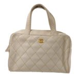 Chanel White CC Stitch Handbag