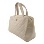 Chanel White CC Stitch Handbag